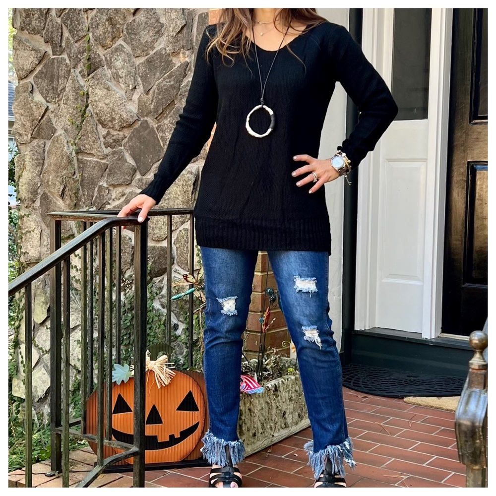 #27 Black Knit Chic Sweater